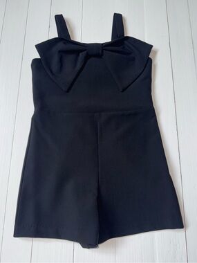GB girls Black Bow Romper NWT Size 6X